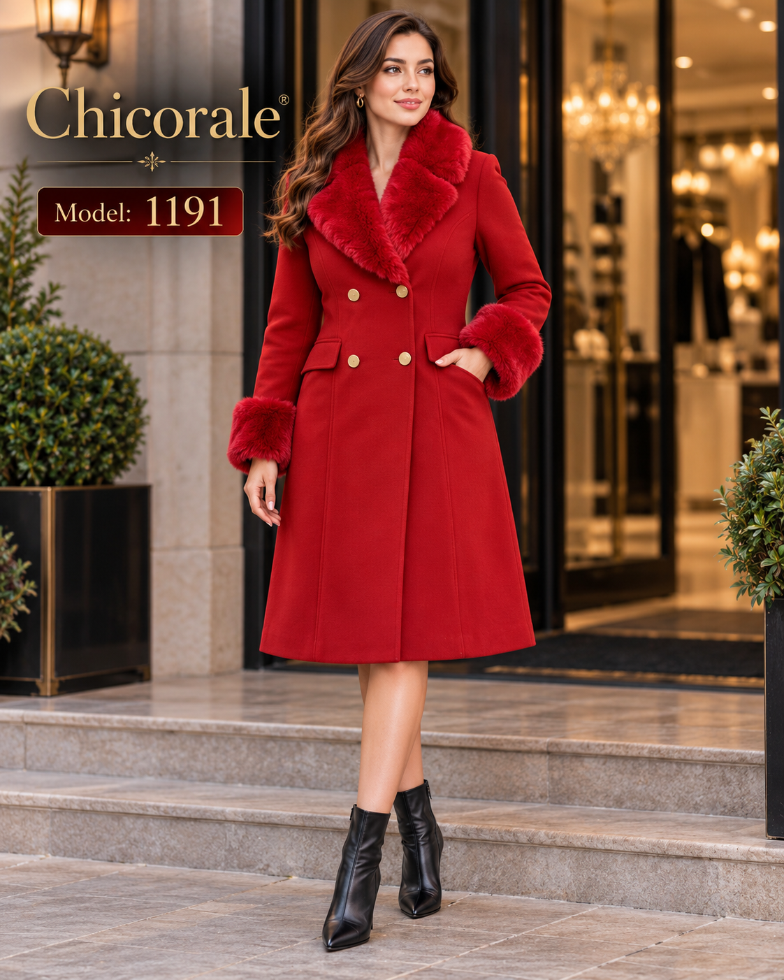 معطف Chicorale Fur Classic 1191